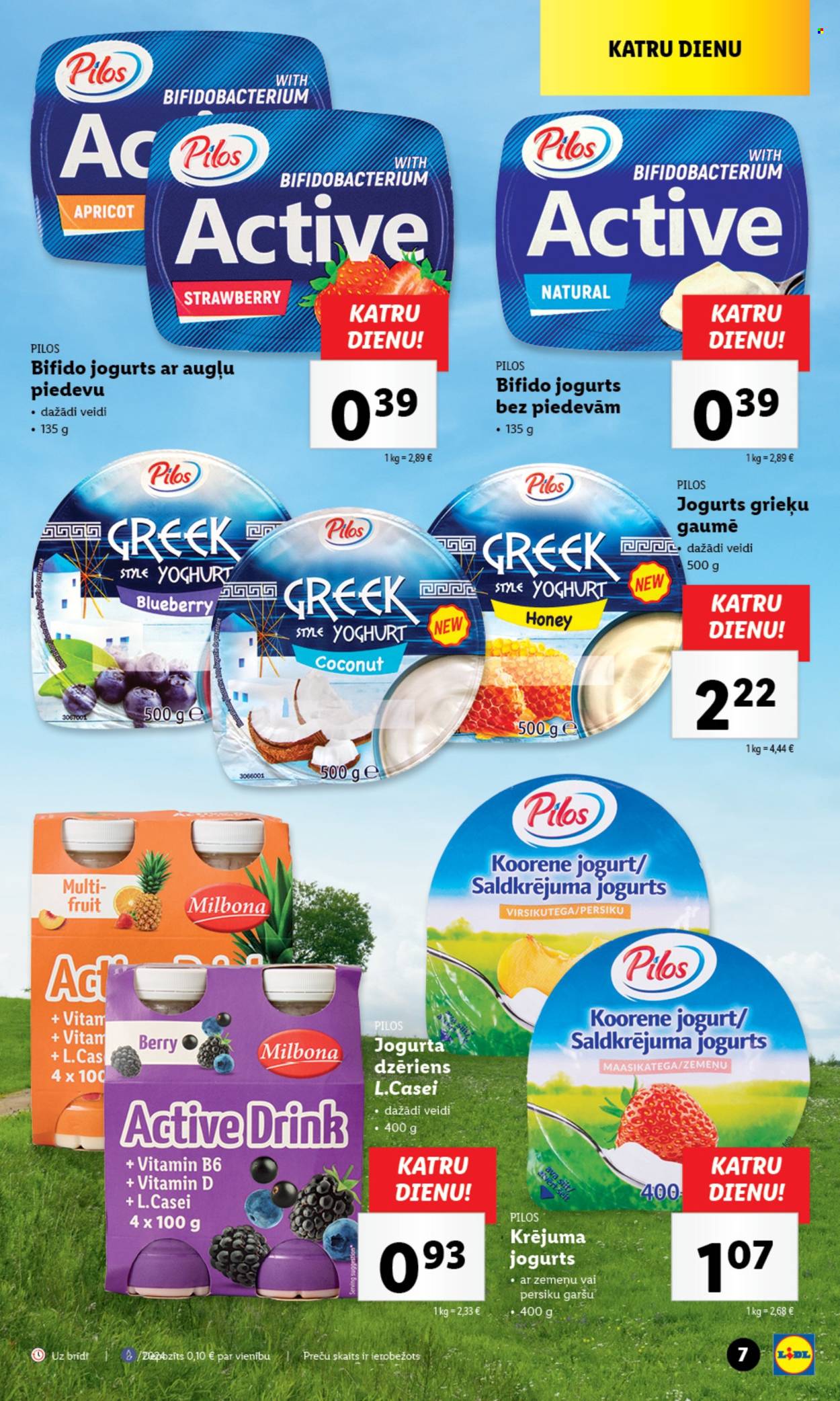 thumbnail - Lidl buklets - Akcijas preces - dzeramais jogurts, jogurts, grieķu jogurts. 7. lapa.