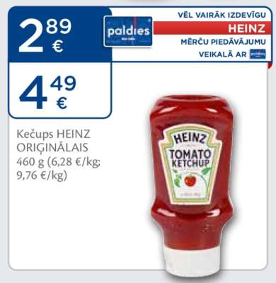 Kečups HEINZ ORIĢINĀLAIS