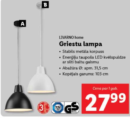 LIVARNO home Griestu lampa