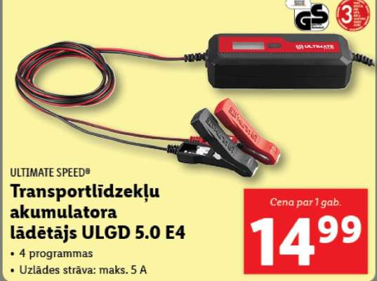 ULTIMATE SPEED Transportlīdzekļu akumulatora lādētājs ULGD 5.0 E4