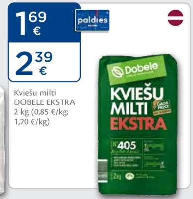 Kviešu milti DOBELE EKSTRA