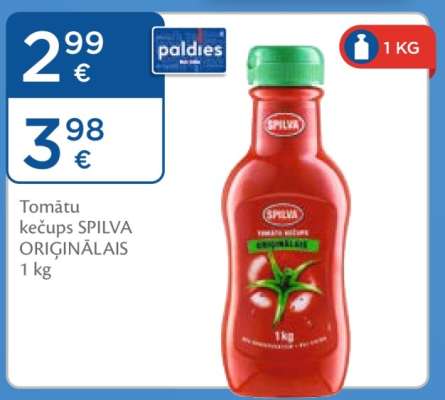 Tomātu kečups SPILVA ORIĢINĀLAIS