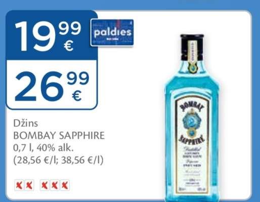 Džins BOMBAY SAPPHIRE