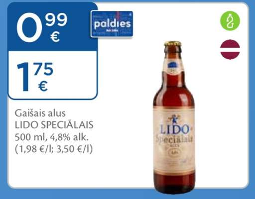 Gaišais alus LIDO SPECIĀLAIS